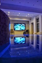 Indoor pool, open 9:00 AM to 8:30 PM, sun loungers