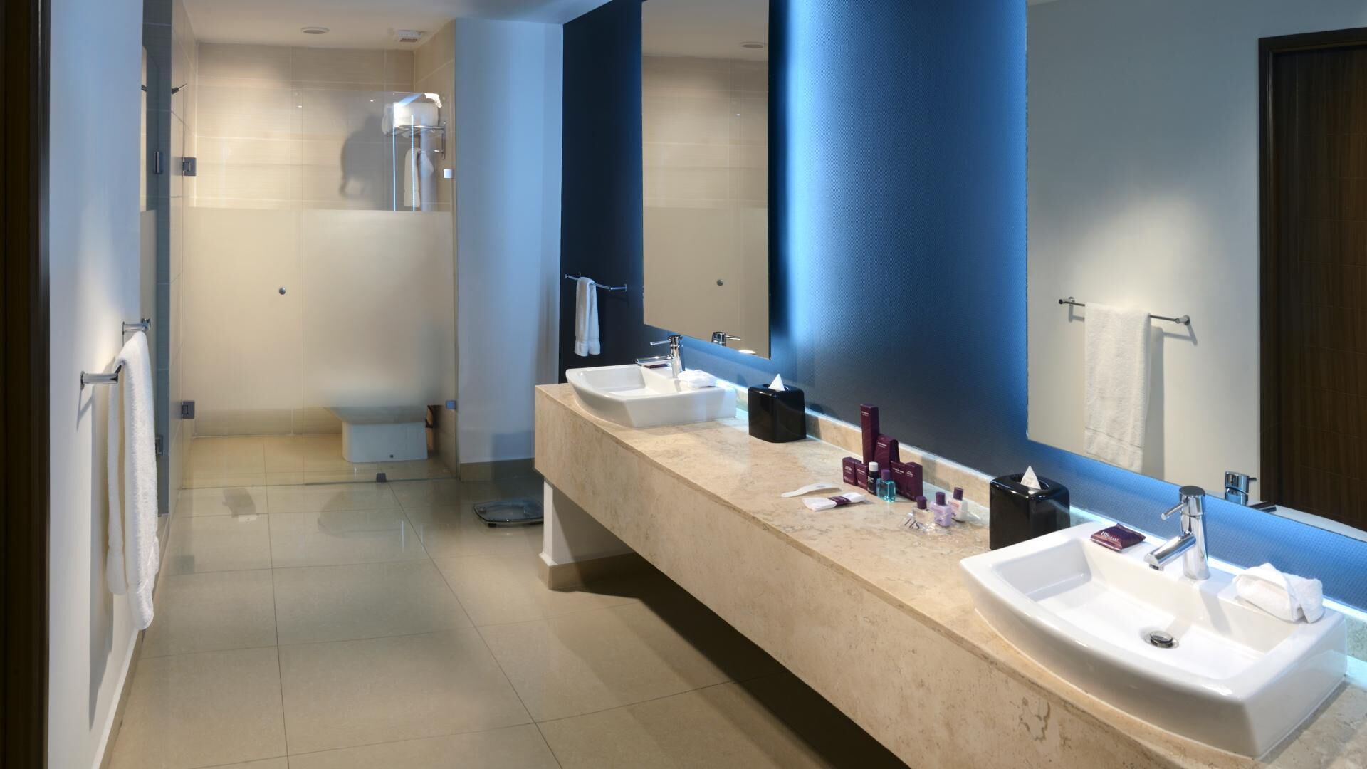 Baño | Ducha, artículos de higiene personal gratuitos y secador de pelo