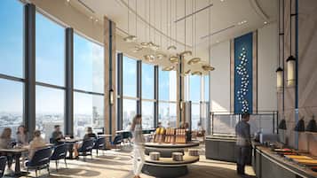 休閒四人房, 非吸煙房 (Lounge Access,22F and above, 42sqm) | 1 間睡房、房內夾萬、書桌、遮光窗簾/窗簾