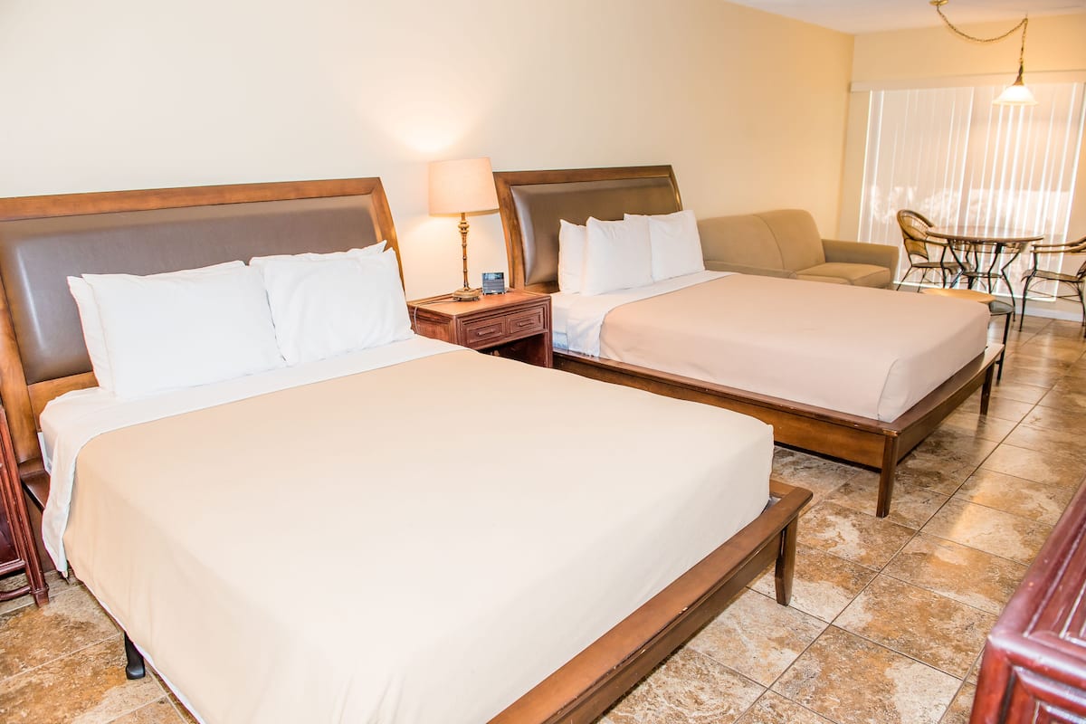 Studio Suite, 2 Queen Beds | Premium bedding, in-room safe, desk, iron/ironing board