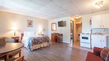 Suite, 2 Queen Beds, Non Smoking, Kitchenette (Main Floor) | Desk, blackout drapes, iron/ironing board, free WiFi