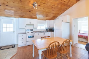Chalet, 3 Bedrooms, Non Smoking, Jetted Tub | Private kitchen | Fridge, microwave, coffee/tea maker - Canadas Best Value Inn & Suites Summerside (North Bedeque)