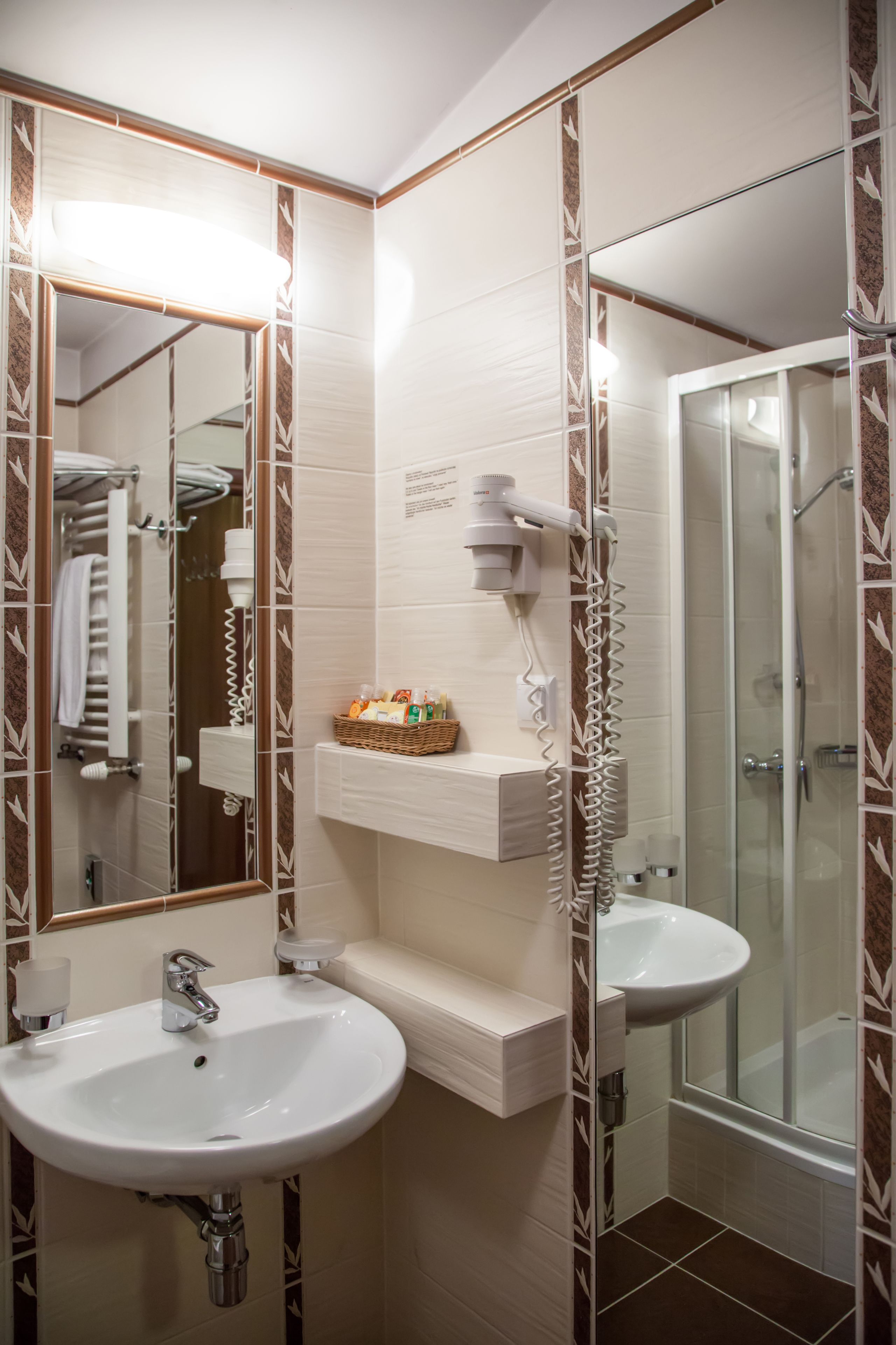 double or twin room | bathroom | designer toiletries, hair dryer, towels
