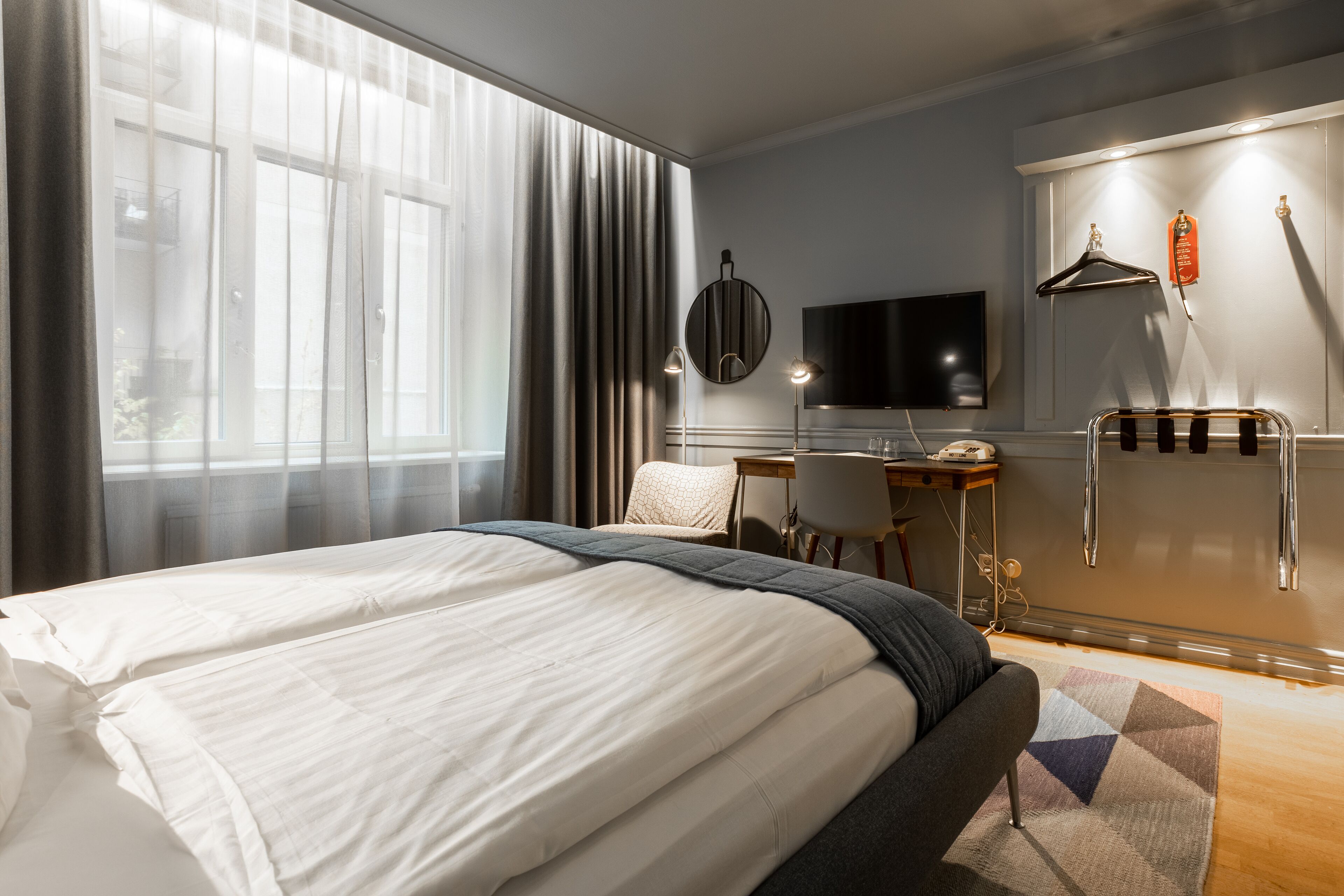 standard double room | premium bedding, desk, laptop workspace, blackout curtains