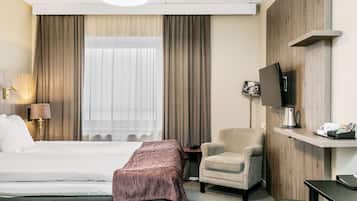 Kahden hengen standard-huone | Työpöytä, silitysrauta/-lauta, ilmainen Wi-Fi, vuodevaatteet