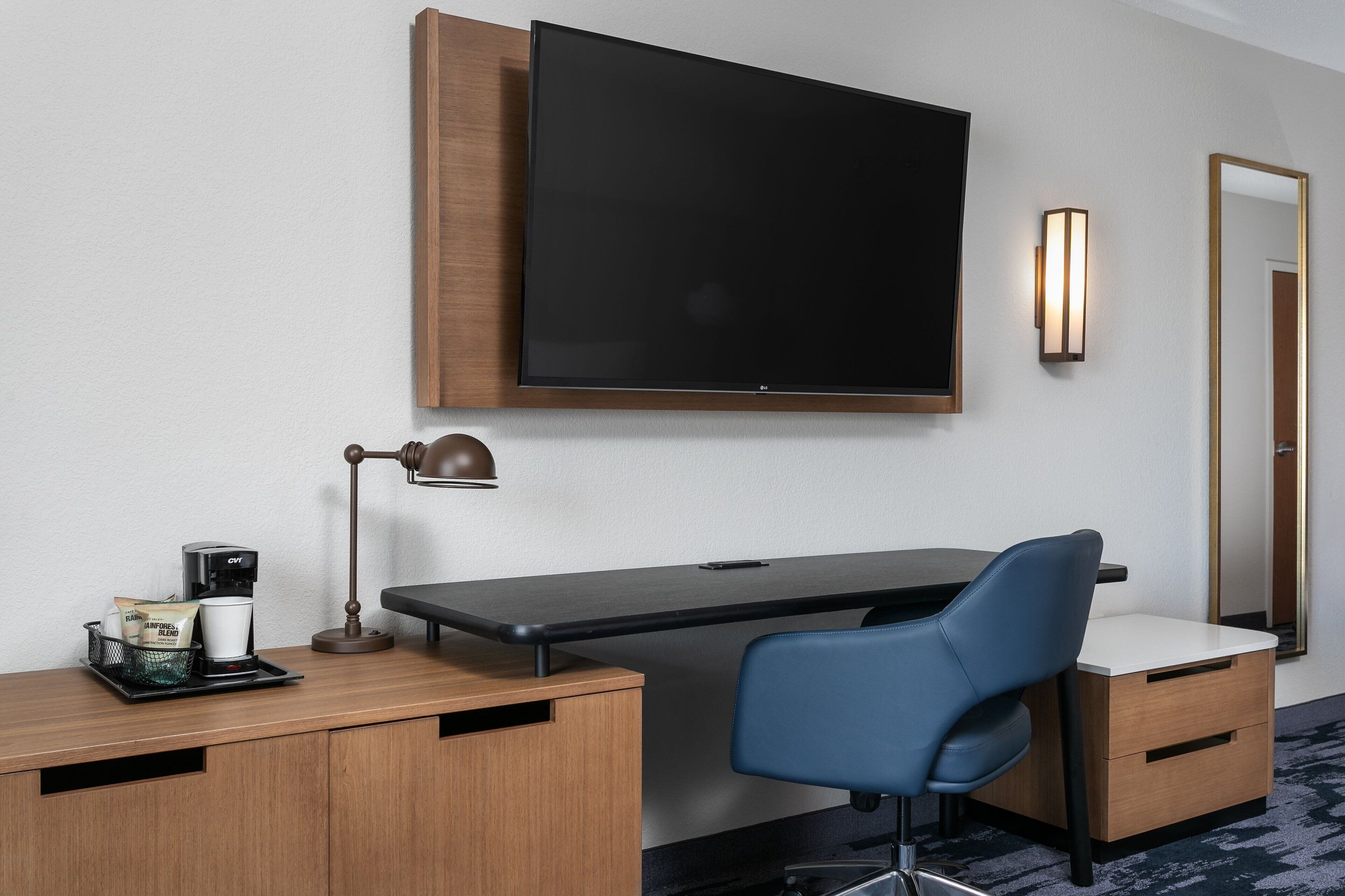 premium bedding, pillow-top beds, individually furnished, desk