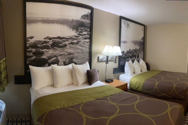 Room, 2 Queen Beds, Non Smoking | Desk, laptop workspace, blackout drapes, soundproofing