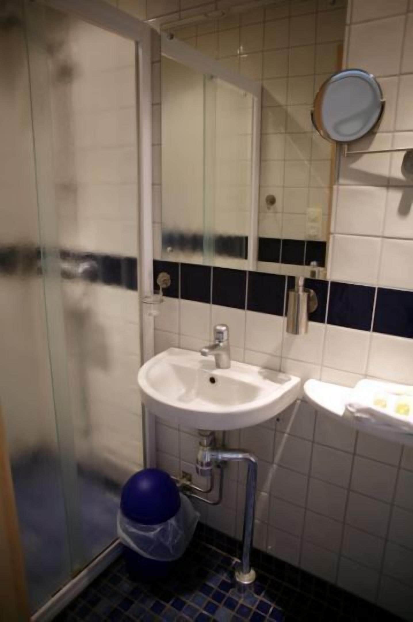 business single room | bathroom | shower, free toiletries, hair dryer, towels