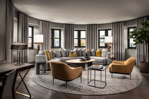 Roupas de cama premium, camas com colchões pillow-top, frigobar