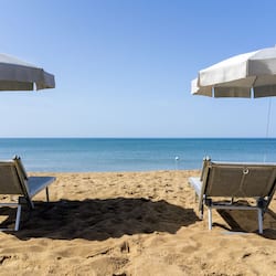Private beach, white sand