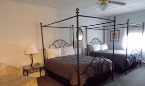 Luxury Suite, 2 Queen Beds | Premium bedding, desk, iron/ironing board, free WiFi - Long House Manor B And B (Watkins Glen)