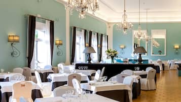 Lunch, dinner served; Regional cuisine, garden views