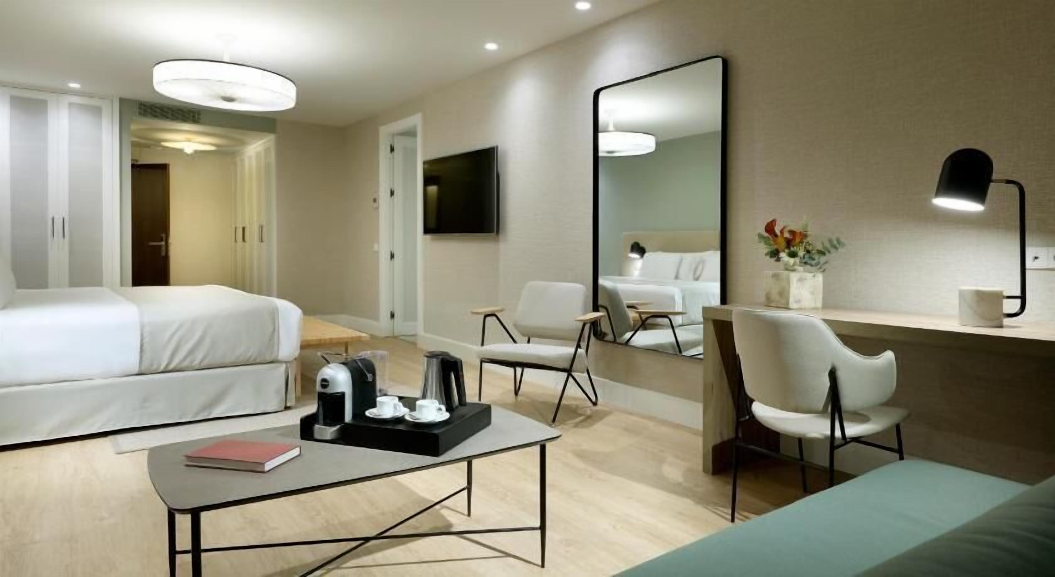 Premium bedding, memory-foam beds, minibar, in-room safe