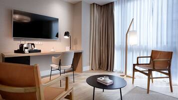 Luxe beddengoed, bedden met traagschuimmatrassen, een minibar