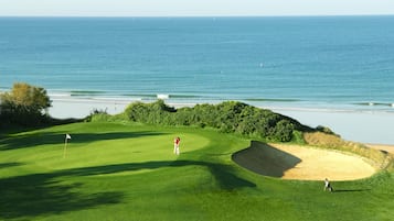 Enjoy a round of golf with a stunning ocean view.