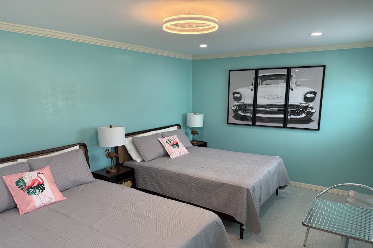 Individually decorated, individually furnished, iron/ironing board