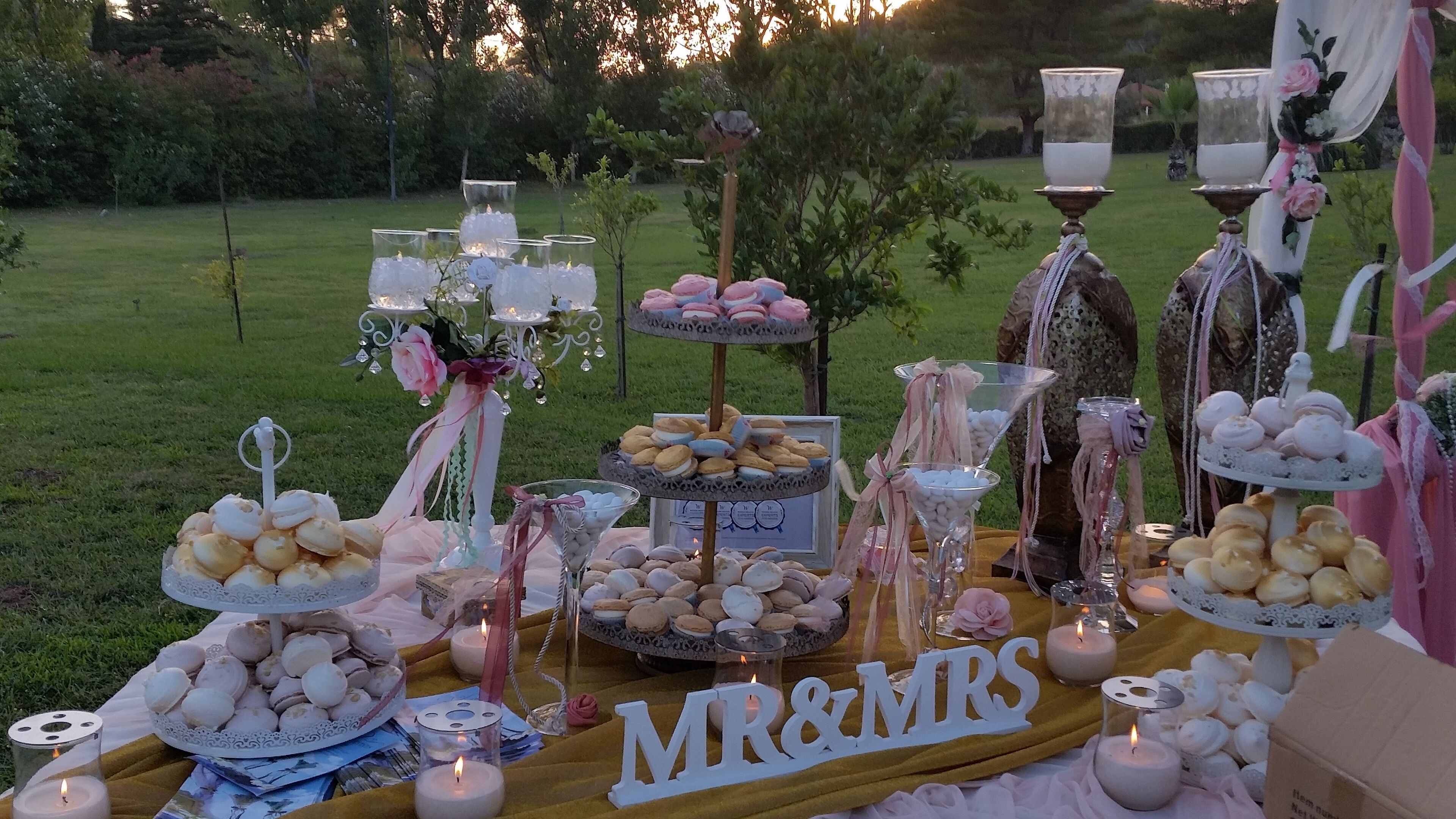 outdoor banquet area