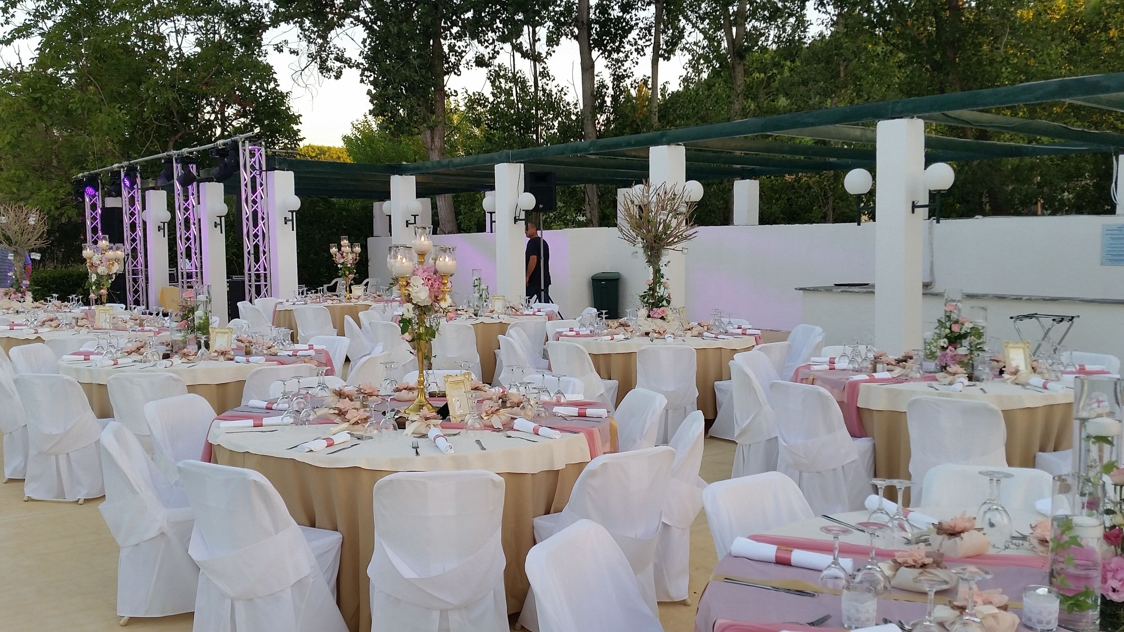 outdoor banquet area