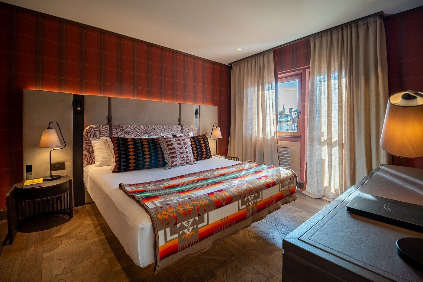 Down duvets, minibar, in-room safe, desk