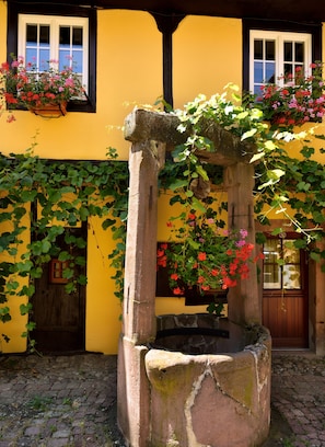 Courtyard - Hôtel l'Abbaye d'Alspach (Kaysersberg-Vignoble)
