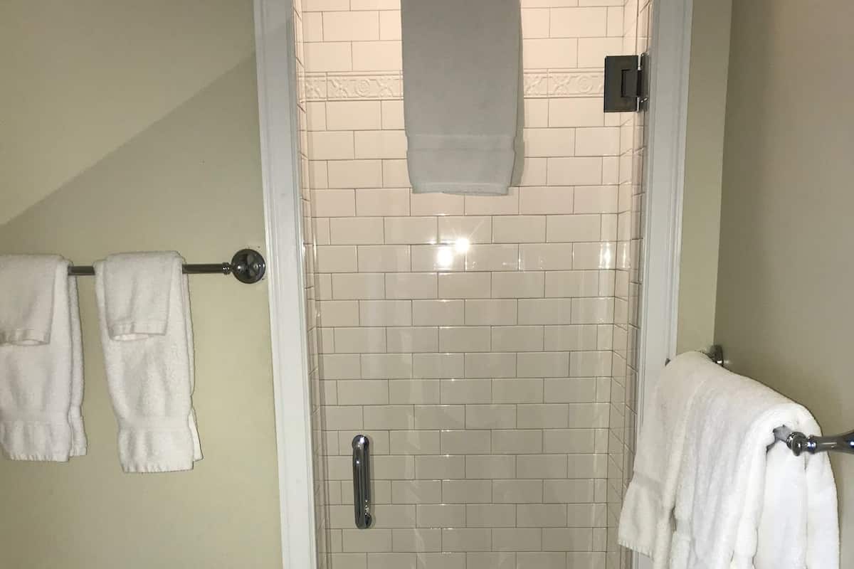 Chambre Standard, 1 grand lit, non-fumeur (Roosevelt) | Salle de bain | Articles de toilette (gratuits), séchoir à cheveux, peignoirs