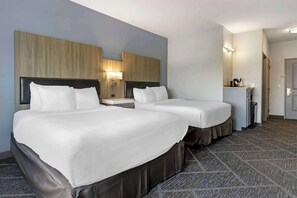 Room, 2 Queen Beds, Non Smoking | Hypo-allergenic bedding, desk, laptop workspace, blackout drapes