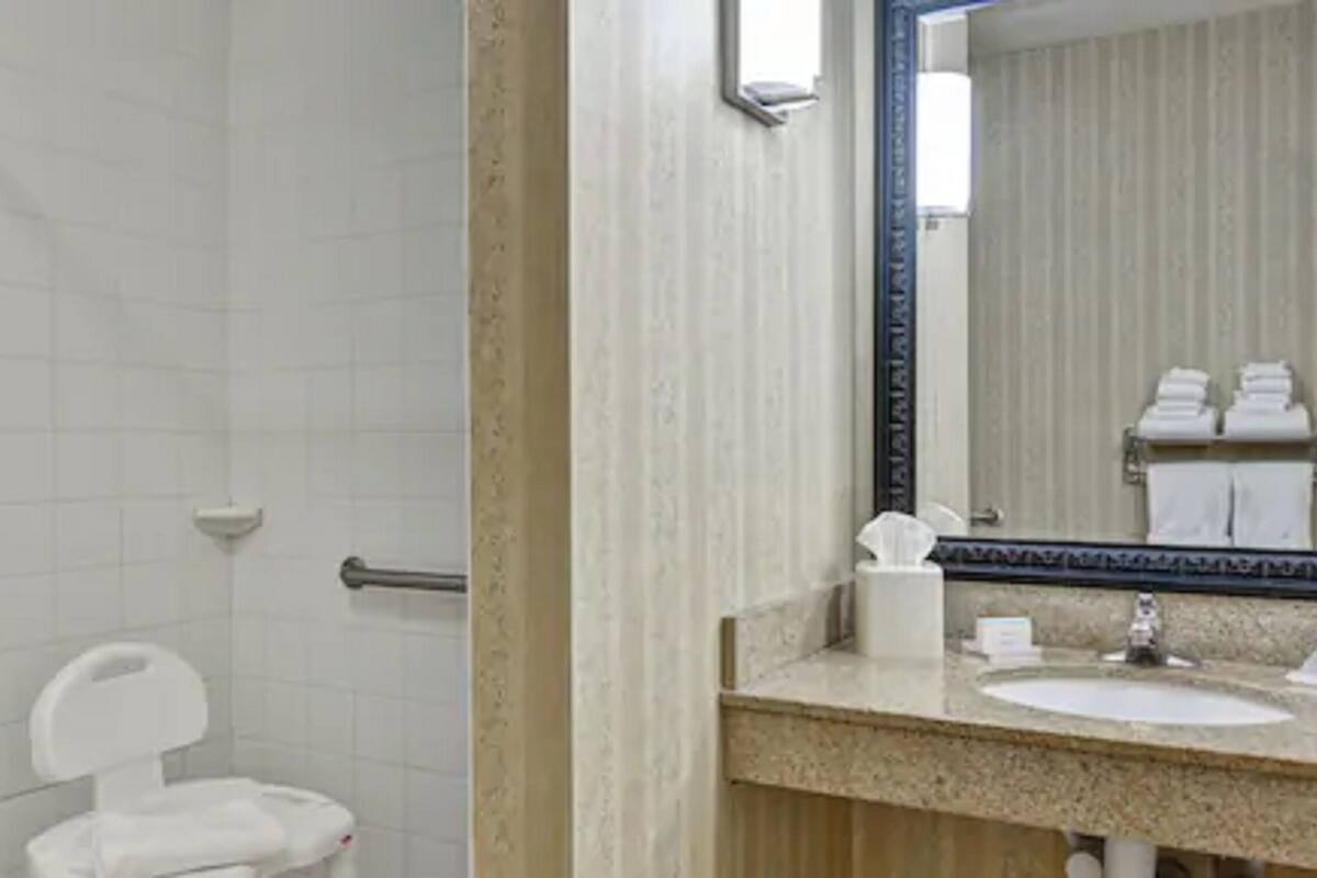 room, accessible | bathroom | hair dryer, towels