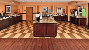 Free daily buffet breakfast