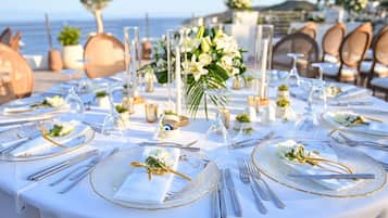 Breakfast served, pool views