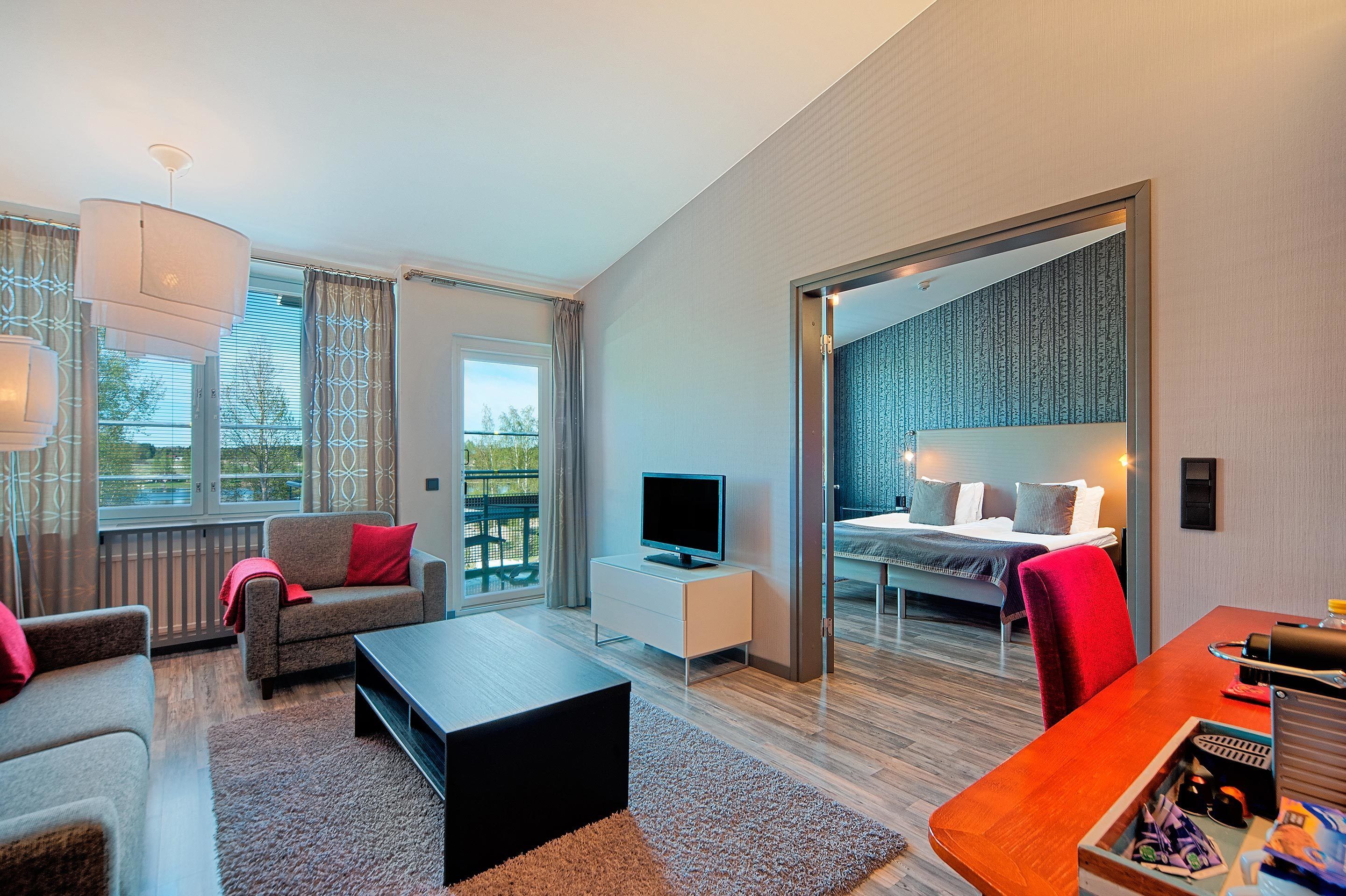 Suite, Sauna (Maininki) | Living area | Flat-screen TV