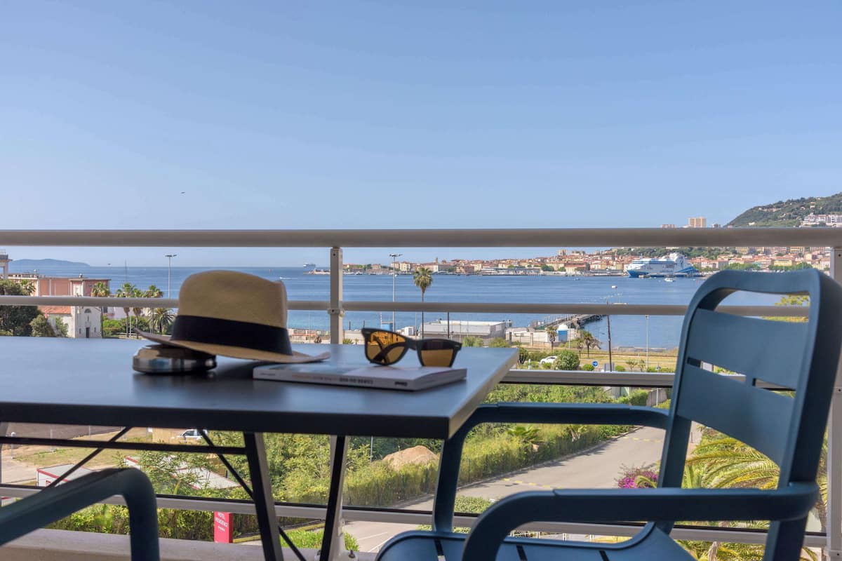 suite, multiple beds, terrace, sea view | view from room