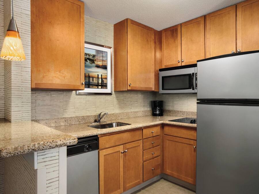 Studio, 1 King Bed with Sofa bed | Private kitchen | Full-size fridge, microwave, stovetop, coffee/tea maker