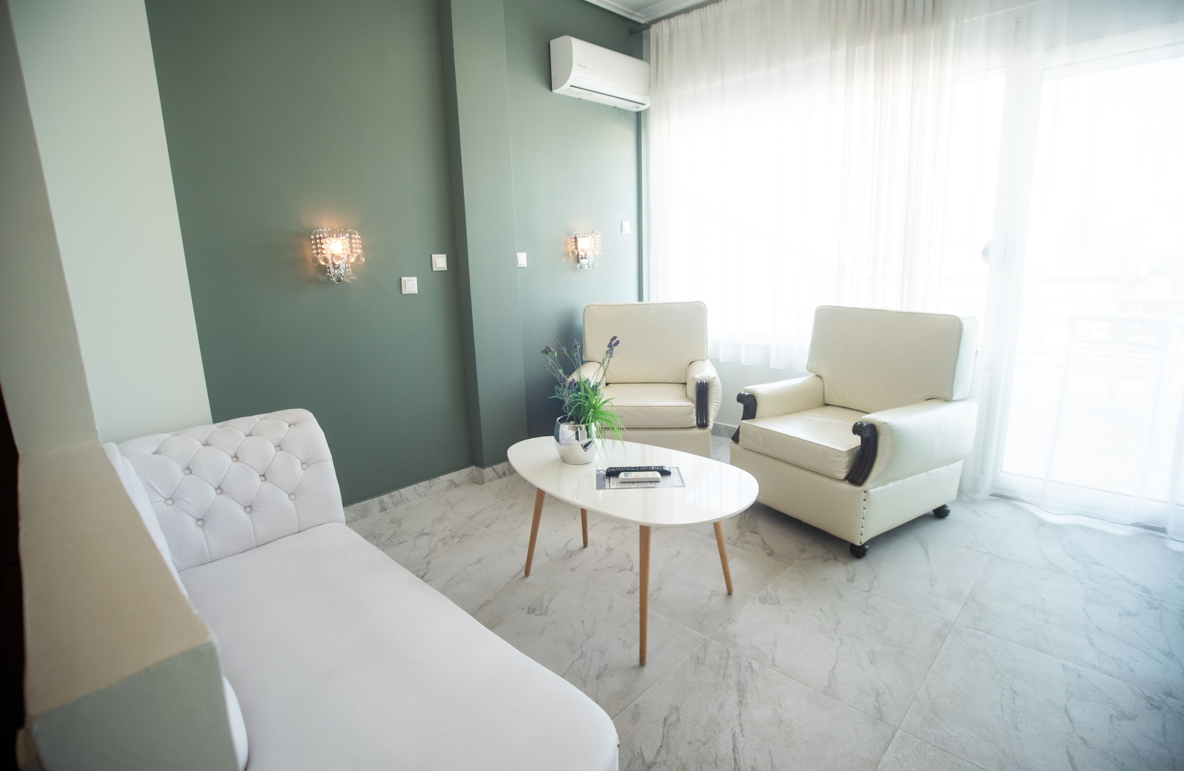 junior suite | living area | 50-inch smart tv with digital channels