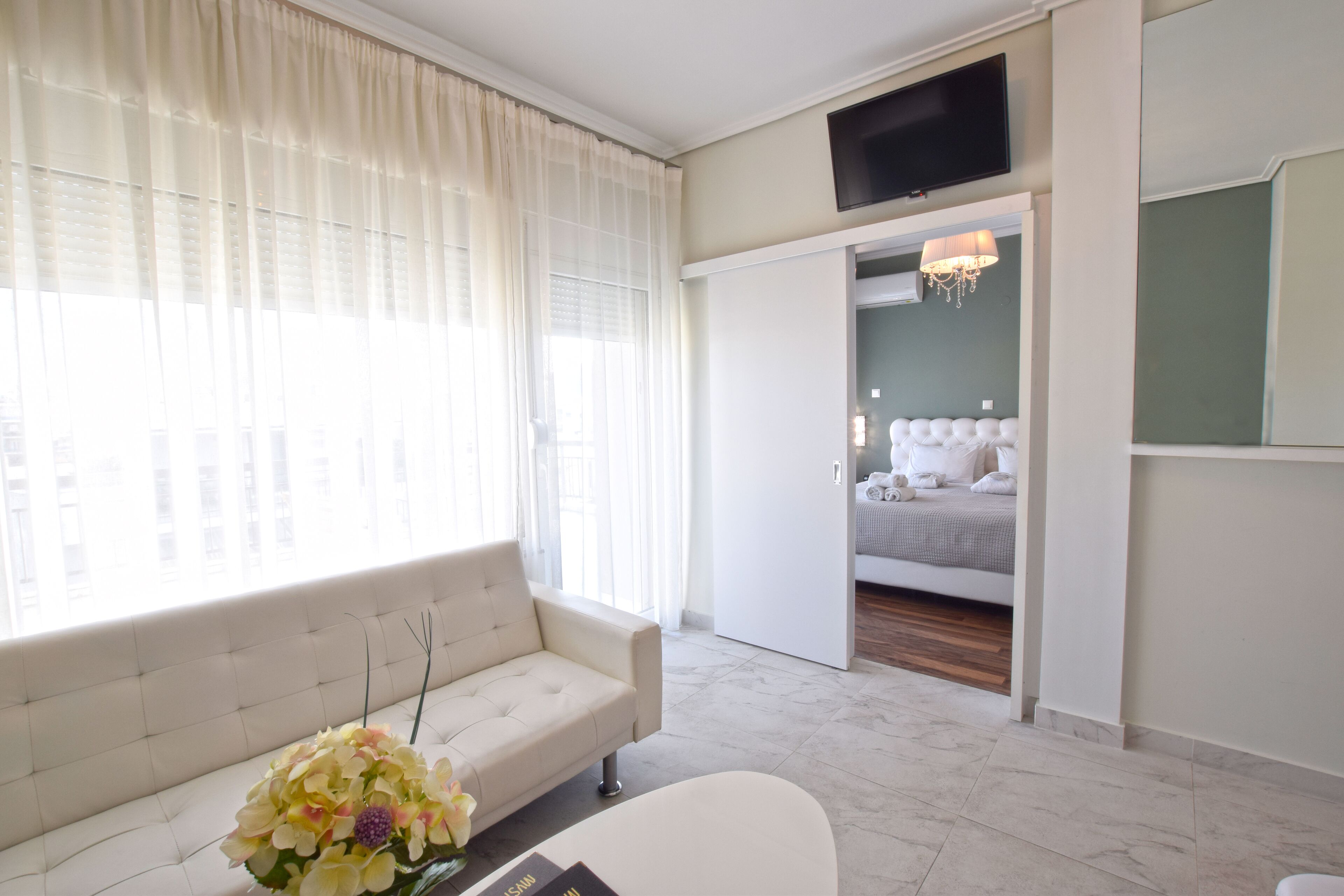 junior suite | living area | 50-inch smart tv with digital channels