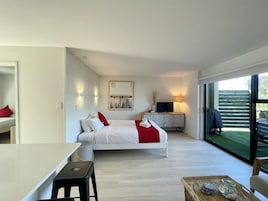 Family Apartment, 1 Bedroom, Ground Floor | Premium bedding, iron/ironing board, free WiFi, bed sheets