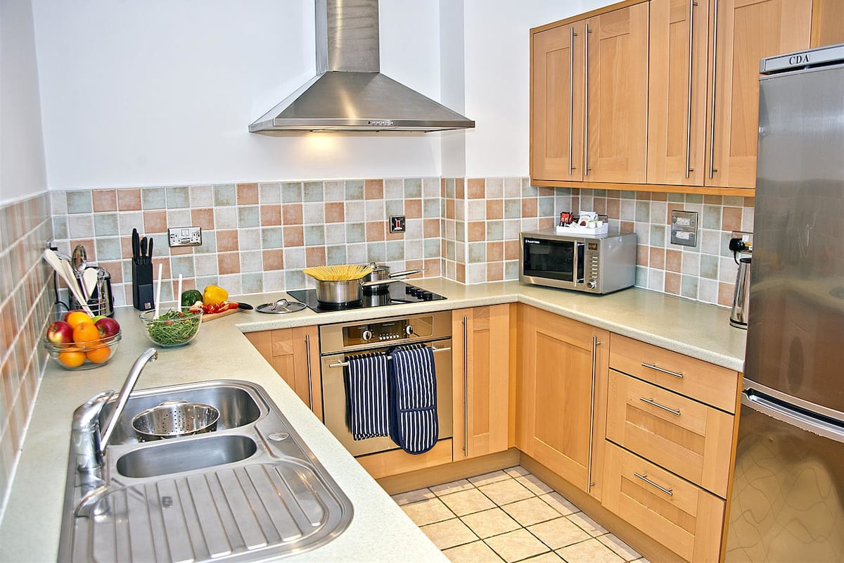 Penthouse, 2 Bedrooms (with Sofa Bed) | Private kitchen | Full-size fridge, microwave, oven, stovetop