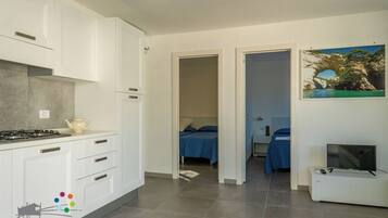 Bungalow Familial, 1 chambre, côté montagne (Smeraldo) | Coin séjour