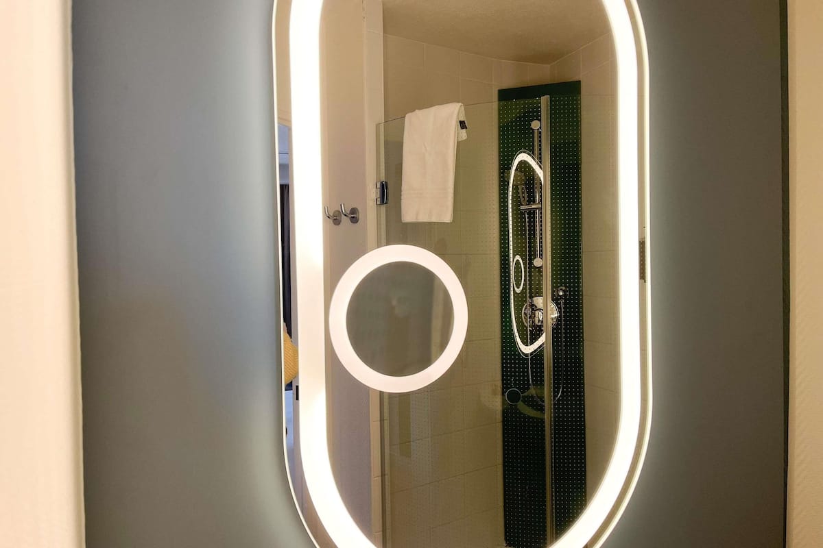 premium bedding, desk, blackout curtains, soundproofing