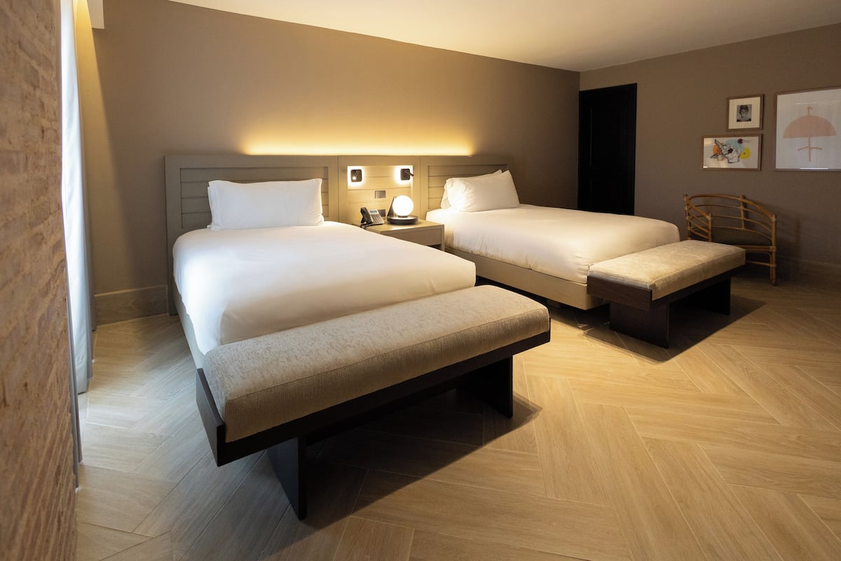 Frette Italian sheets, premium bedding, down duvets, in-room safe