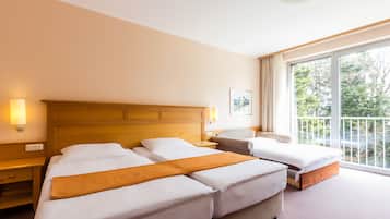 Ropa de cama hipoalergénica y minibar