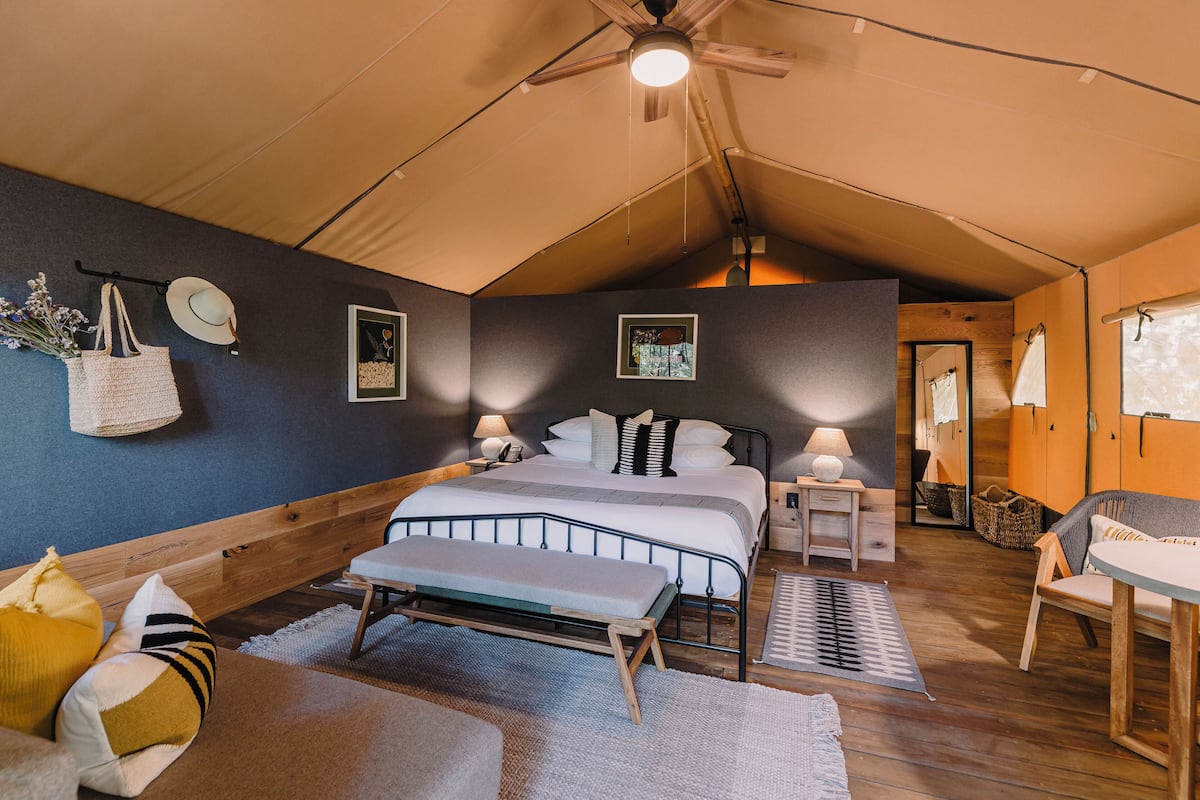 Habitación Safari King (Acceso solo por escaleras) | Ropa de cama de alta calidad, edredón y camas con pillow-top