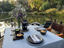 Breakfast, lunch, dinner served; international cuisine, pool views 