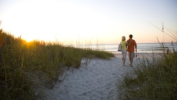 On the beach, beach volleyball
