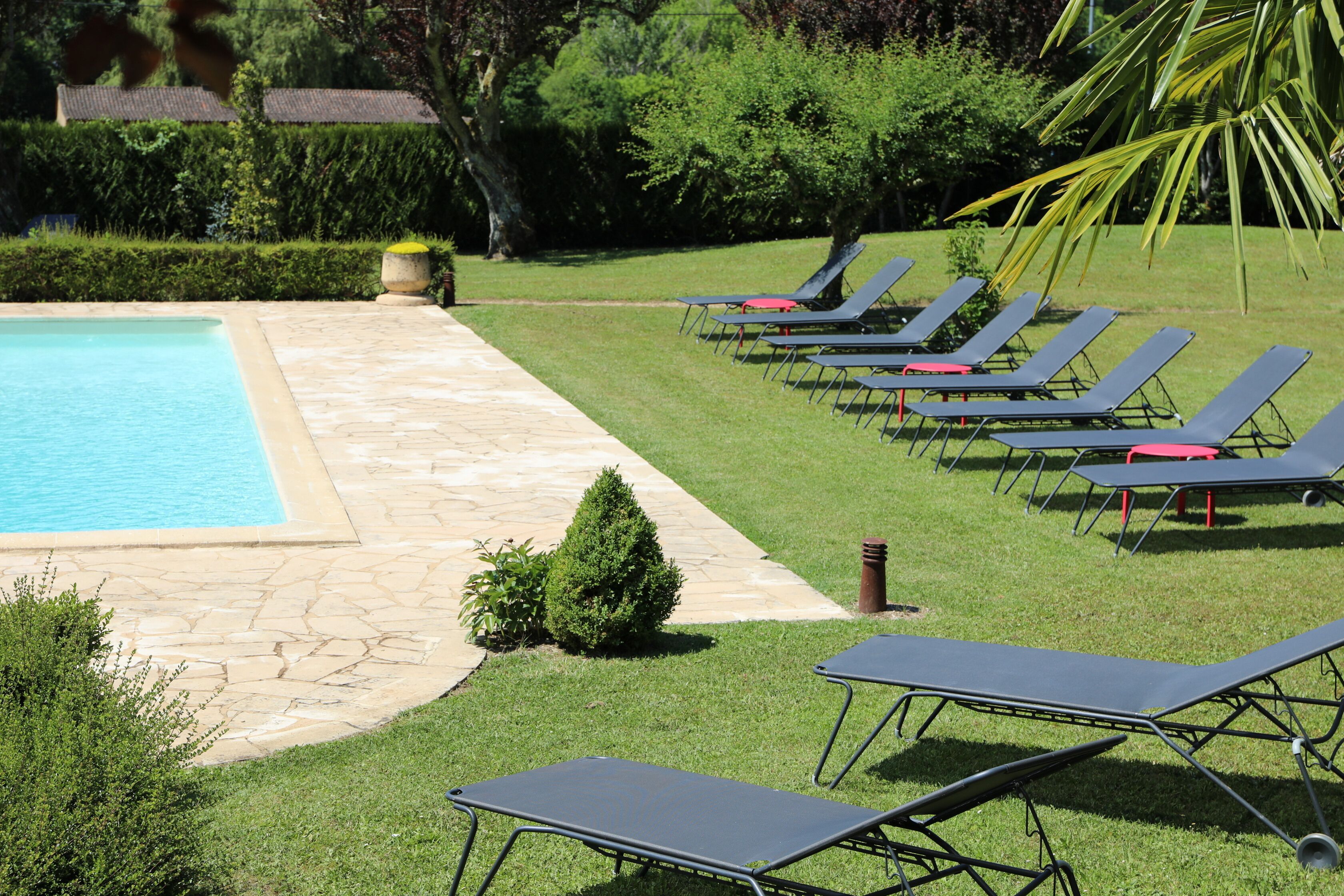outdoor pool, open 8:30 am to 11:00 pm, pool loungers