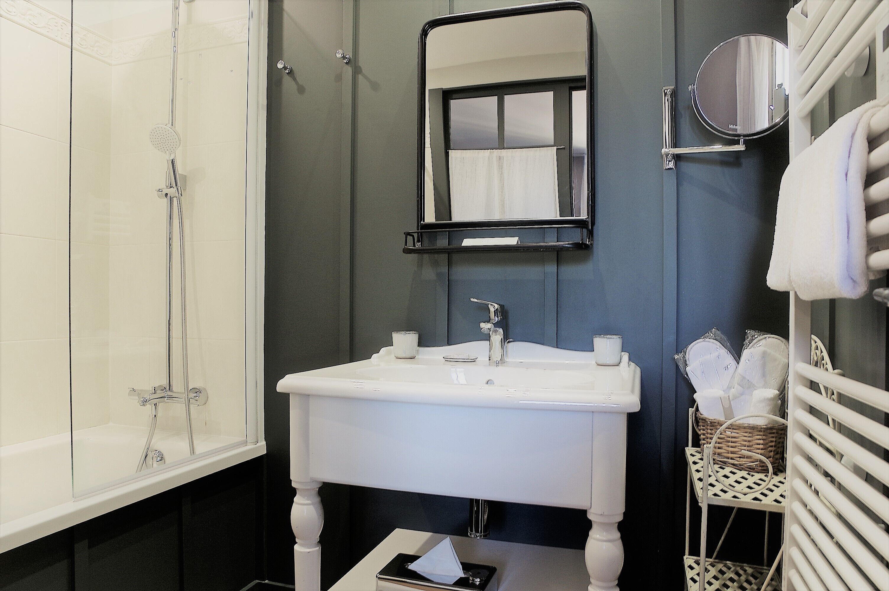 classic double or twin room | bathroom | free toiletries, hair dryer, slippers, towels