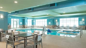 Indoor pool, open 7:00 AM to midnight, sun loungers