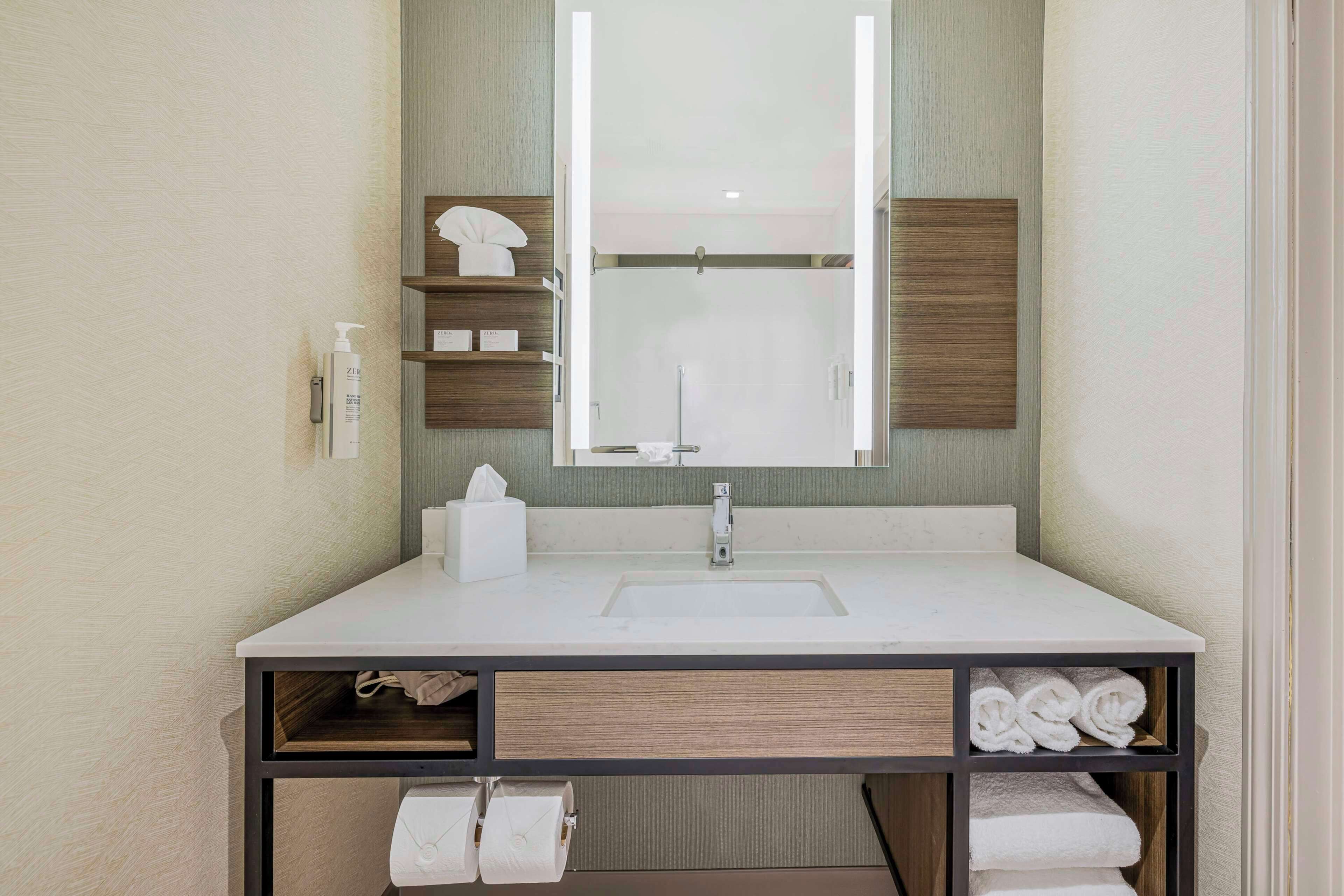 free toiletries, hair dryer, towels, soap