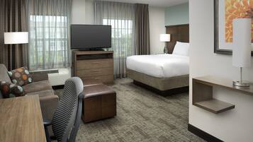 Pillow-top beds, desk, blackout curtains, iron/ironing board