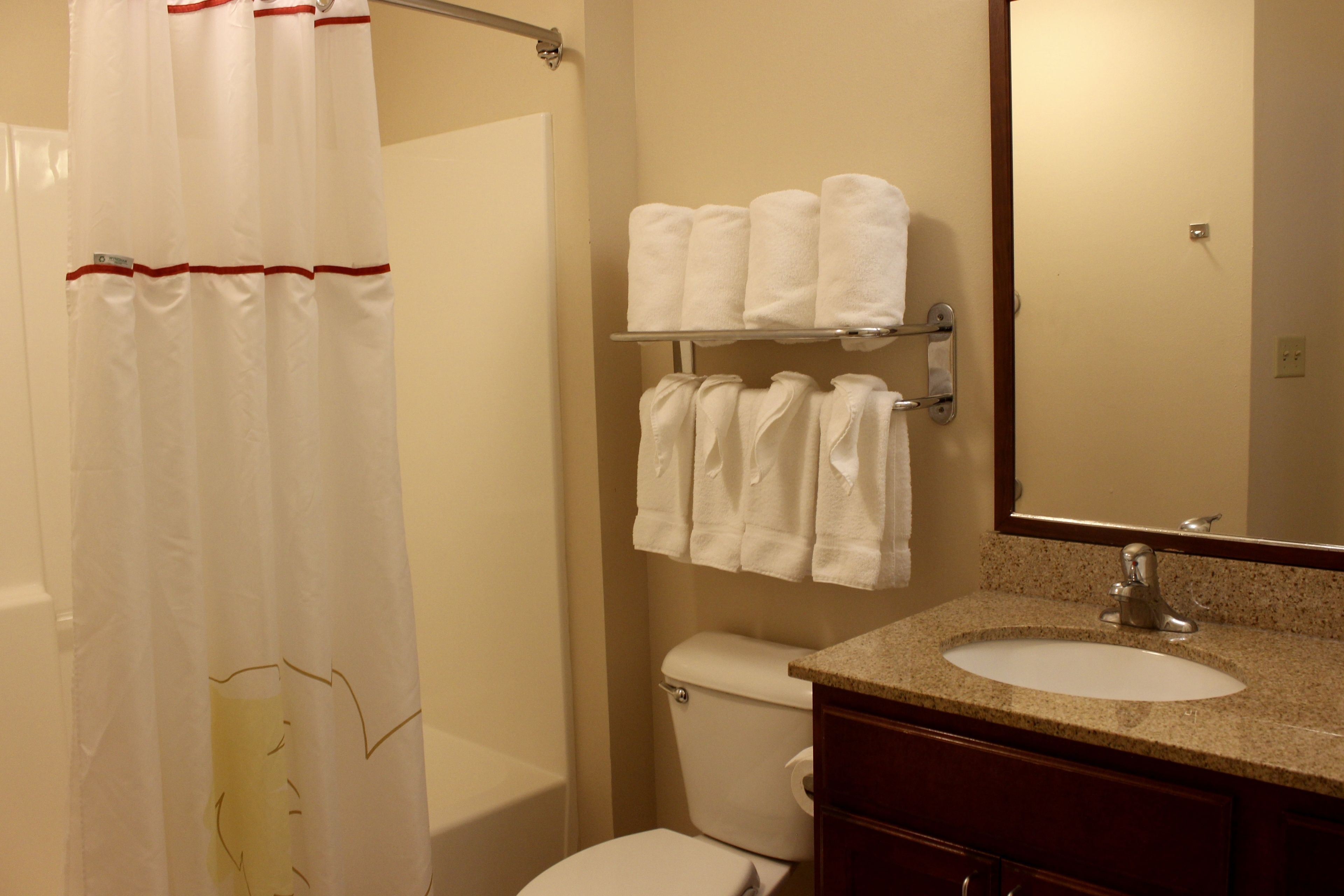 free toiletries, hair dryer, towels