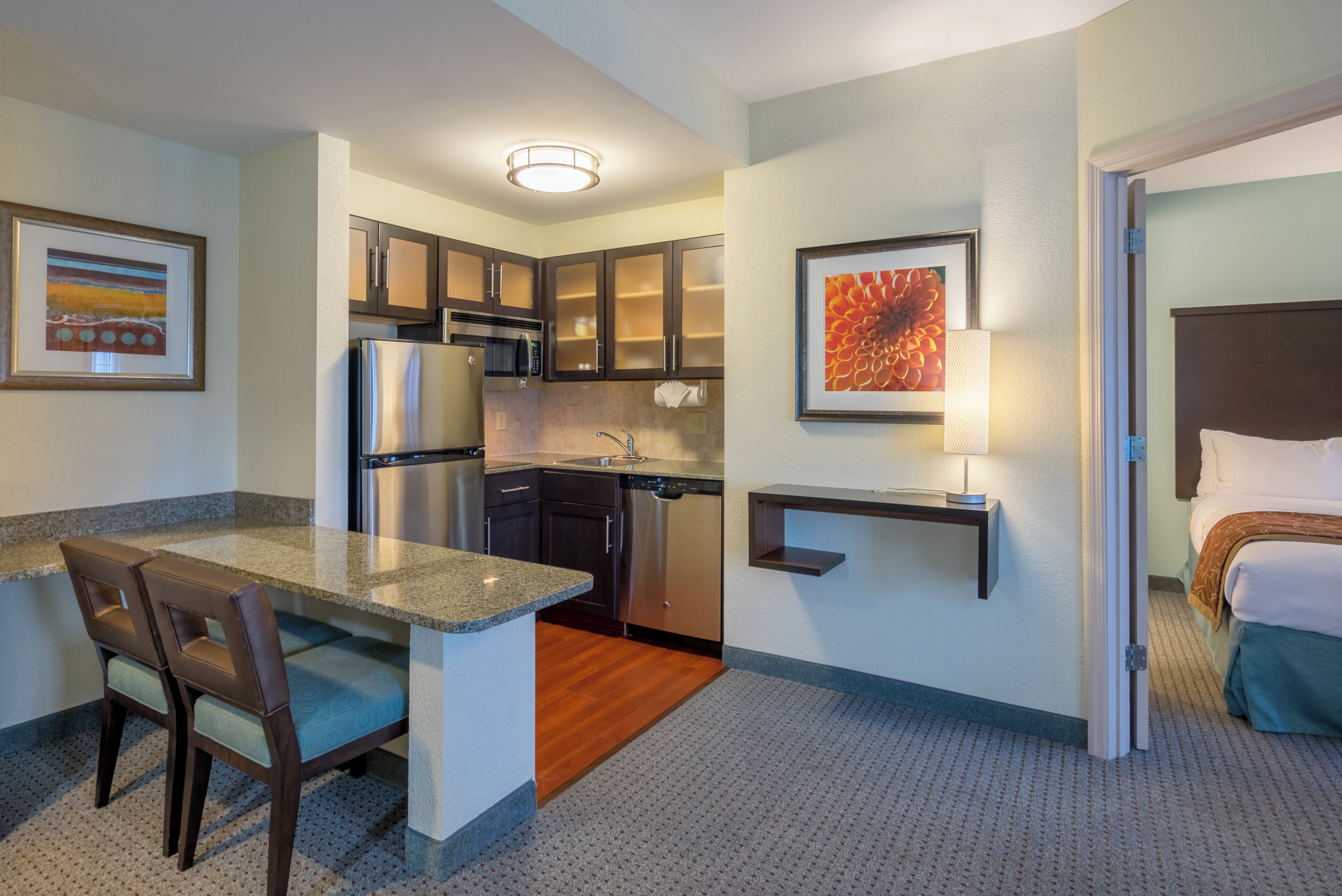 suite, 1 bedroom, kitchen | in-room safe, desk, soundproofing, iron/ironing board